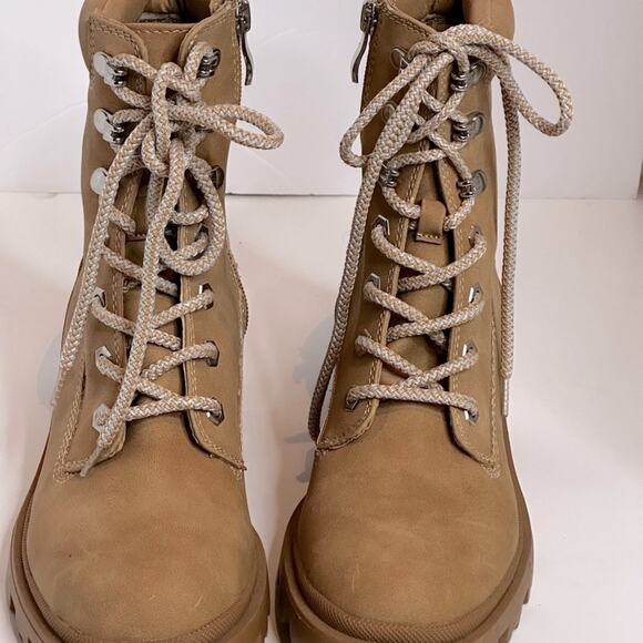 NWOT Madden Girl STEVE MADDEN Combat Work Boot Lace Up Side ZIP 8.5M - Picture 10 of 14